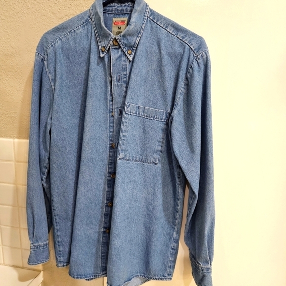 Dickies Long Sleeved Button Down Jean shirt Excellent Condition MEDIUM - Picture 2 of 10